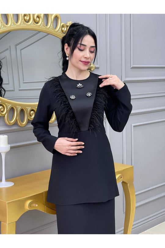 Saten Tüy Takım 22006 Siyah