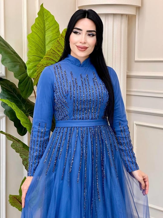 Şerit Taş İşleme Abiye 12550 t-24 İndigo