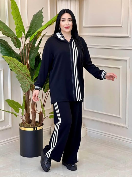 Şeritli Spor Takım 3151 t-24 Siyah