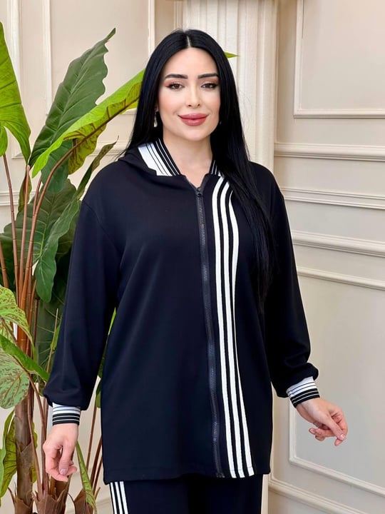 Şeritli Spor Takım 3151 t-24 Siyah