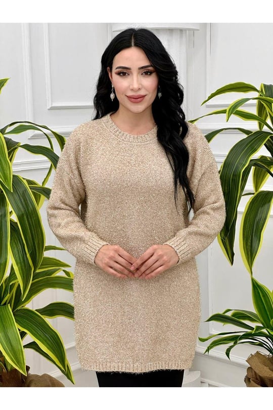 Sim Sakallı Bisiklet Yaka Tunik 5147 Gold
