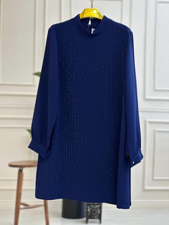 Sıra Taş Polo Tunik 1037 t025 Saks