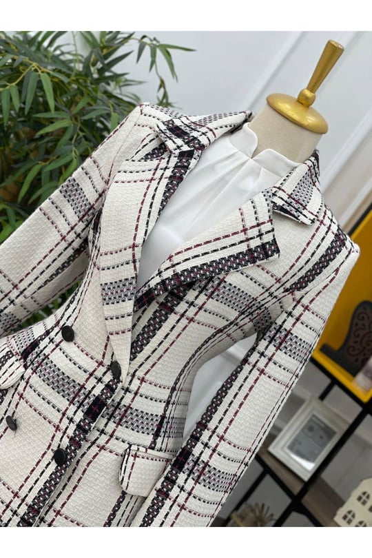 Spor Blazer Ceket 021 Ekru