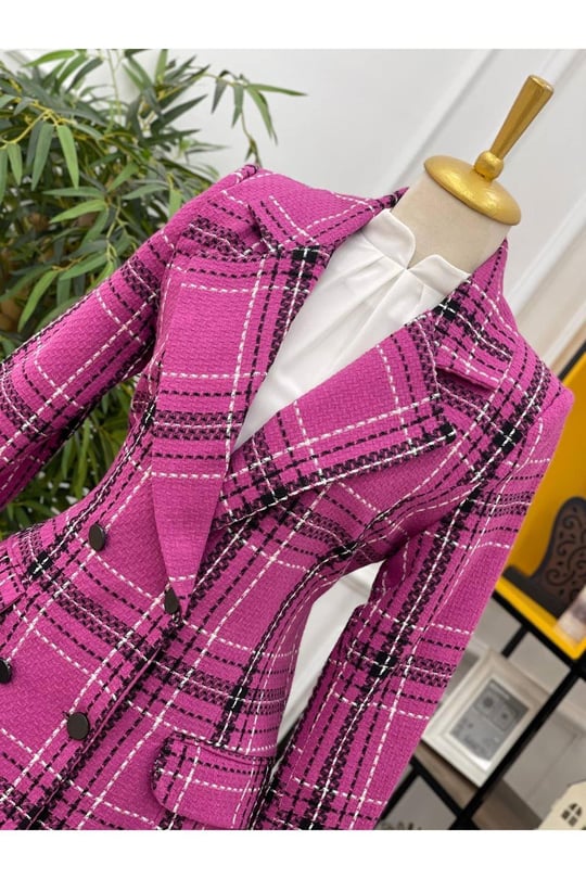 Spor Blazer Ceket 021 Fuşya