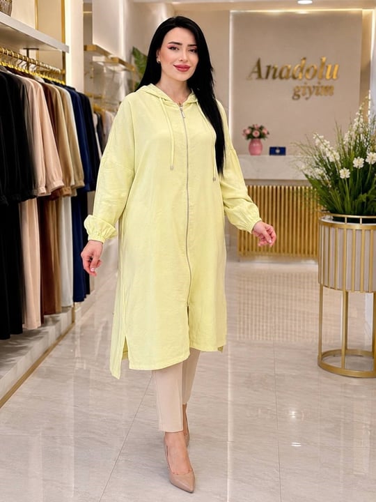 Spor Kapişonlu Giy-Çık 10752 T-26 Sarı
