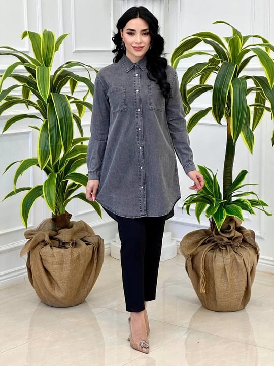 Spor Kot Gömlek 6835 T-24 Gri