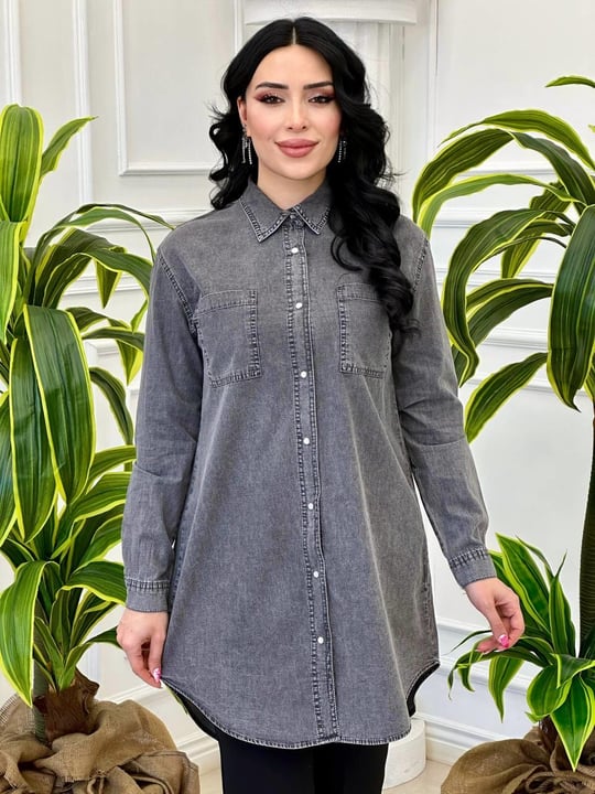Spor Kot Gömlek 6835 T-24 Gri