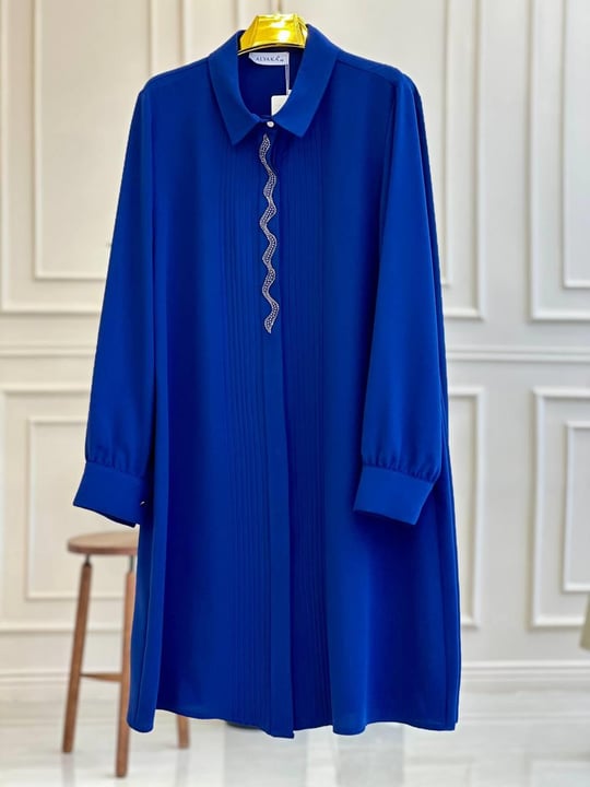 Su Taşı Polo Tunik 5447 t025 Saks