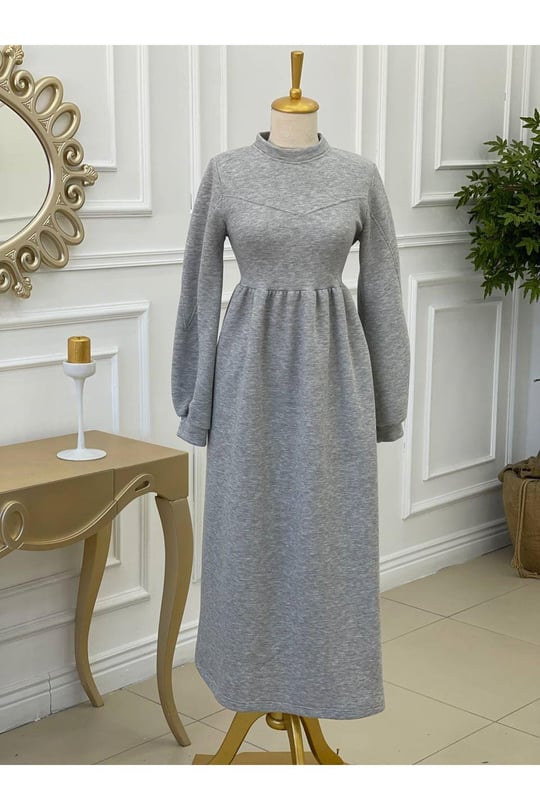Sweat Elbise 1252 Gri