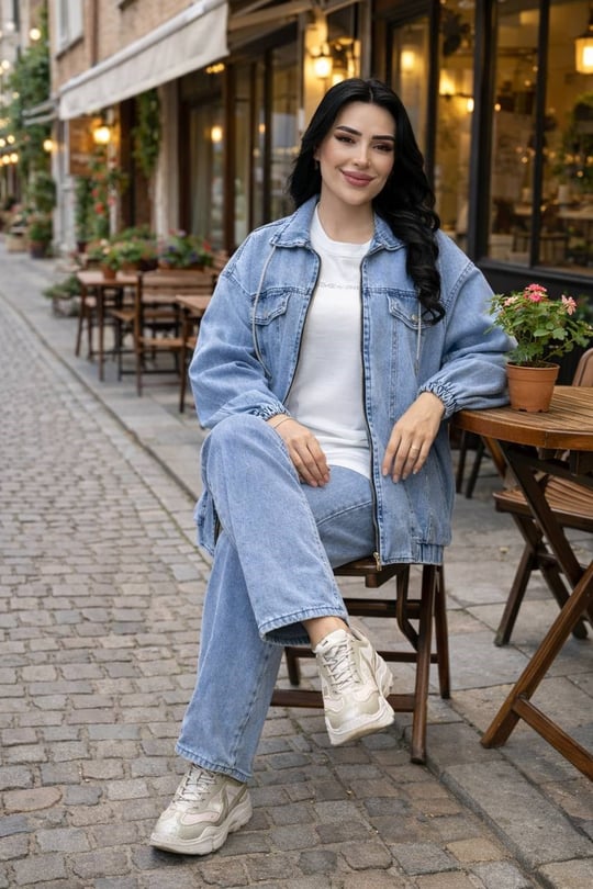 Taş Bağcık Denim Üçlü Takım 120342 T-26 Kot