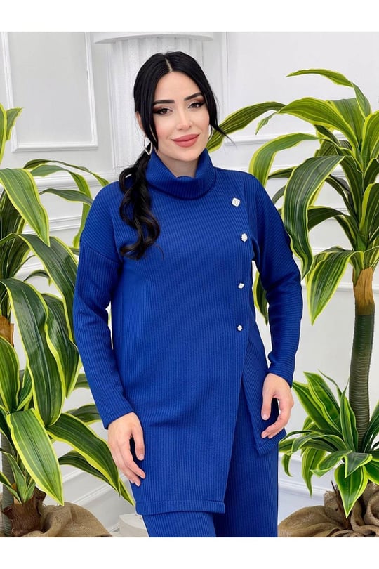 Taş Düğme İkili Takım 7091 Saks