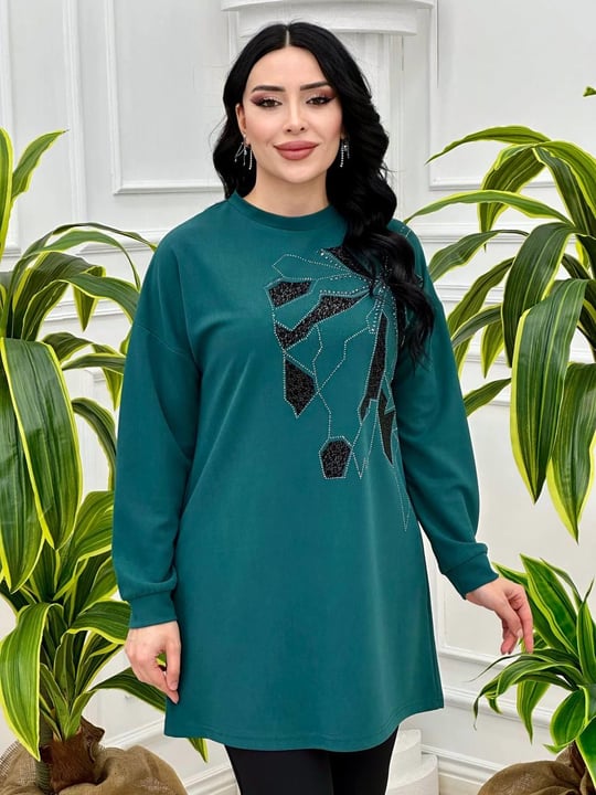 Taş İşleme Tunik 870 T-24 Zümrüt Yeşil