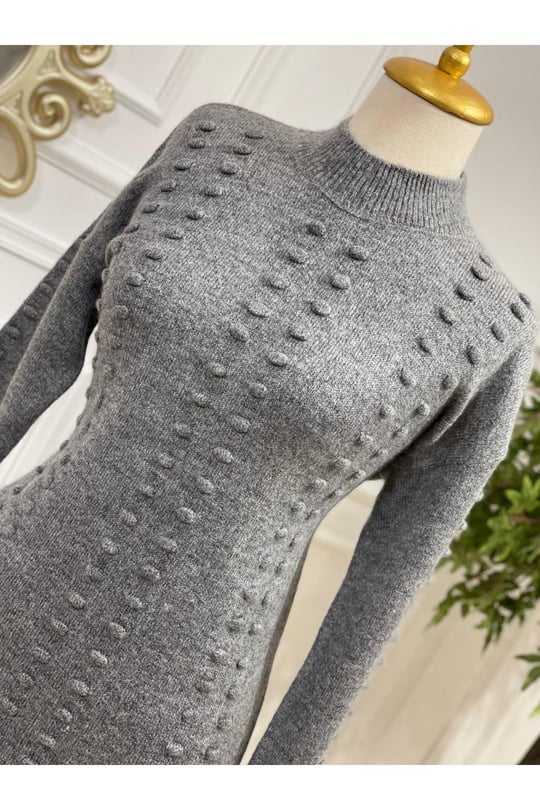 Tomurcuk Şerit Yumoş Tunik 7011 Füme