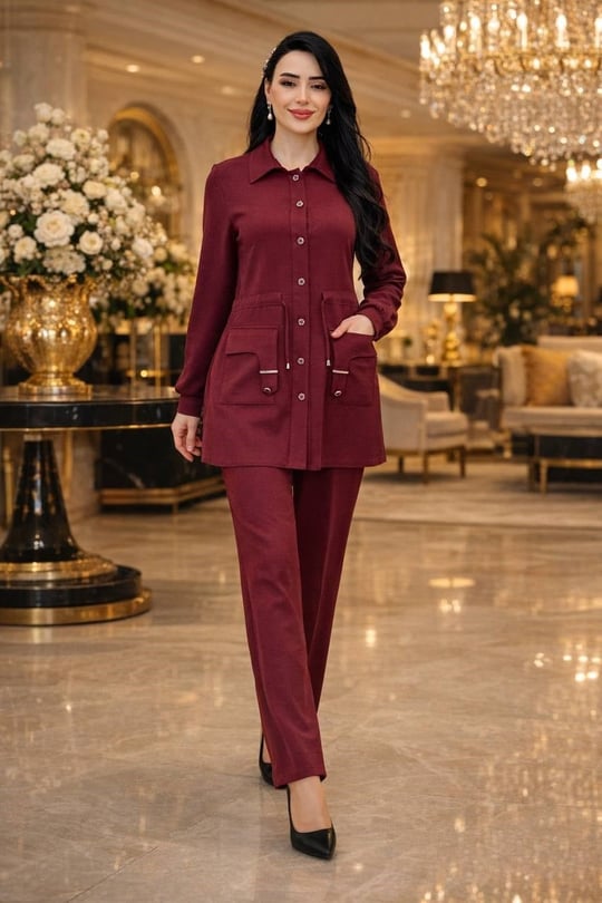 Torba Cep Bel Büzme Spor İkili Takım 3444 T-26 Bordo