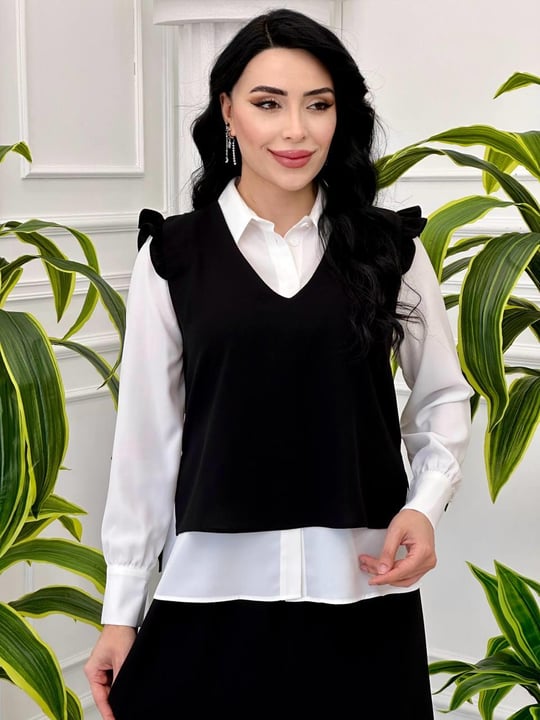 Üçlü Etekli Takım 2434 t-24 Siyah
