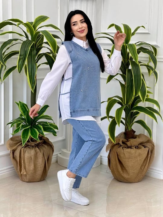 Üçlü Spor Kot Takım 12305 t-24 Kot