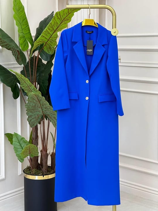 Uzun Blazer Ceket Kap 3226 t-24 Saks