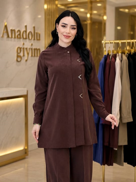 V Zımba Spor İkili Takım 2304 T-26 Kahverengi
