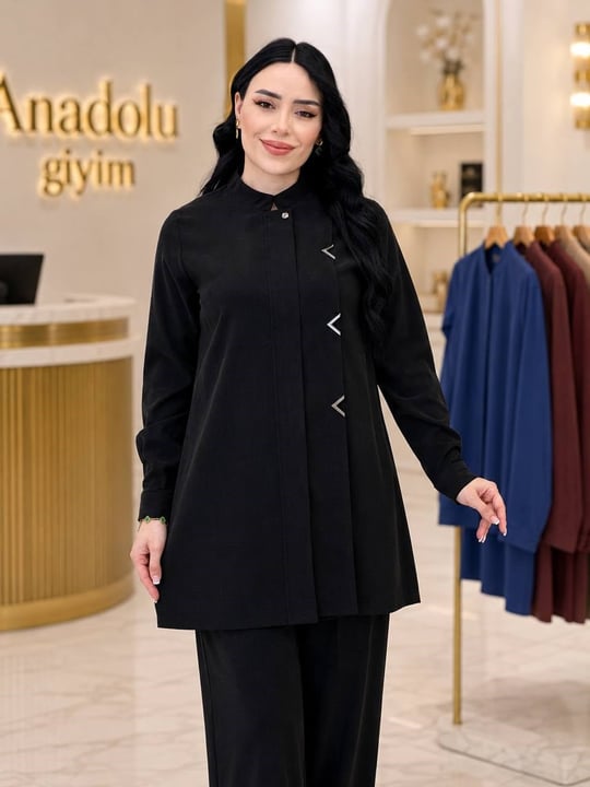 V Zımba Spor İkili Takım 2304 T-26 Siyah