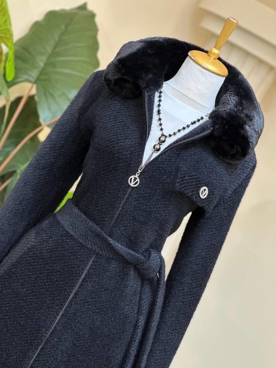 Yaka Kürk Angora Kaban 7504 T-25 Siyah