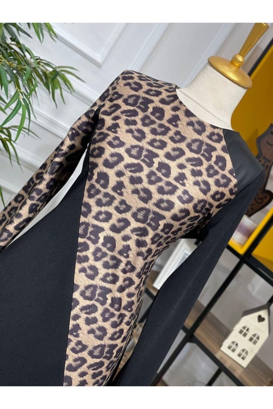 Yarı Ekose Tunik 723 Leopar