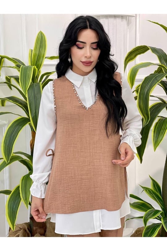 Zımba Detay 3 lü Takım 2228 Kahverengi