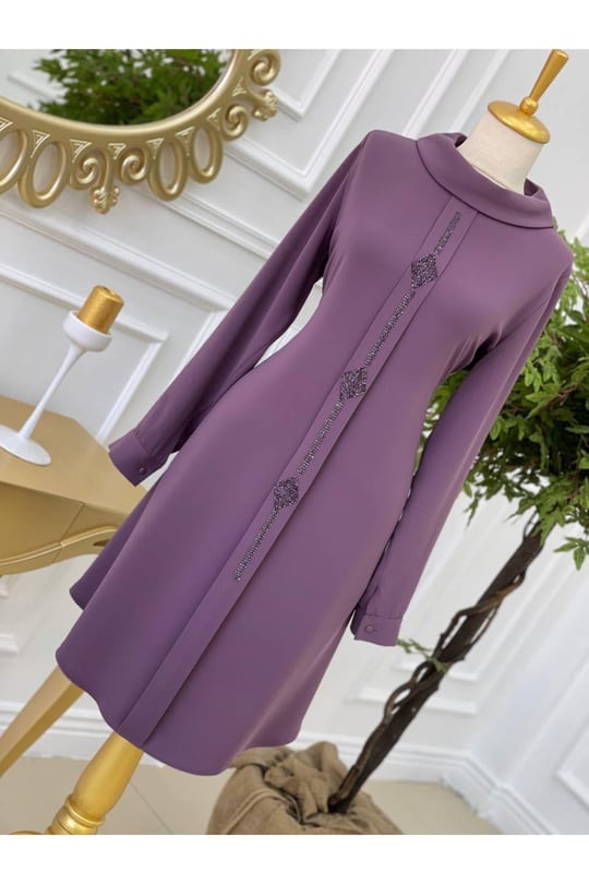 Baklava Taş Tunik 579-Leylak