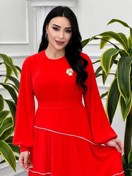 Berev Biyeli Elbise 6000 T-24 Nar Çiçeği
