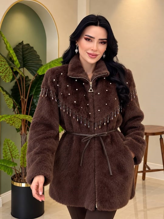 Boncuk Detay Angora Kaban 9041 T-26 Kahverengi