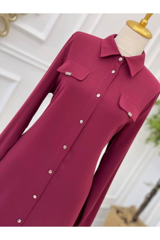 Cep Kapak Tunik 643-Bordo