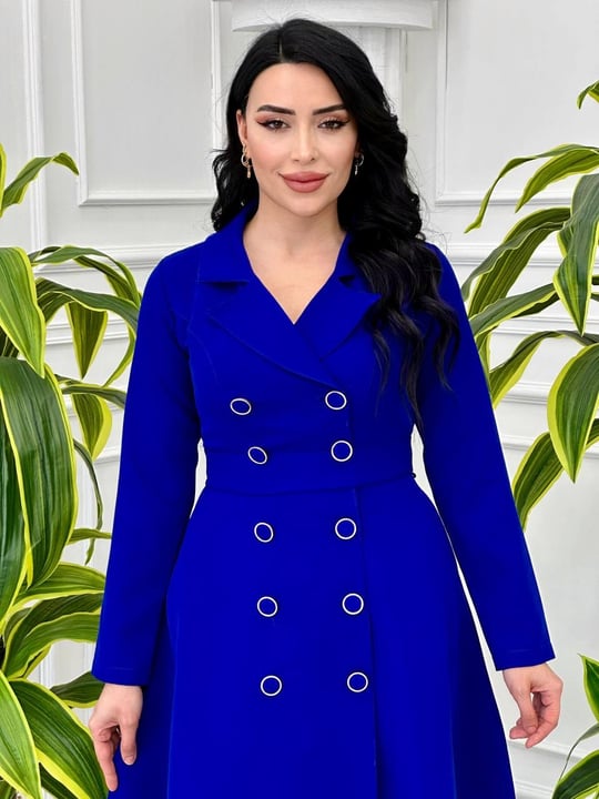 Çift Düğme Bilek Boy Pardesü 0077 T-24 Saks