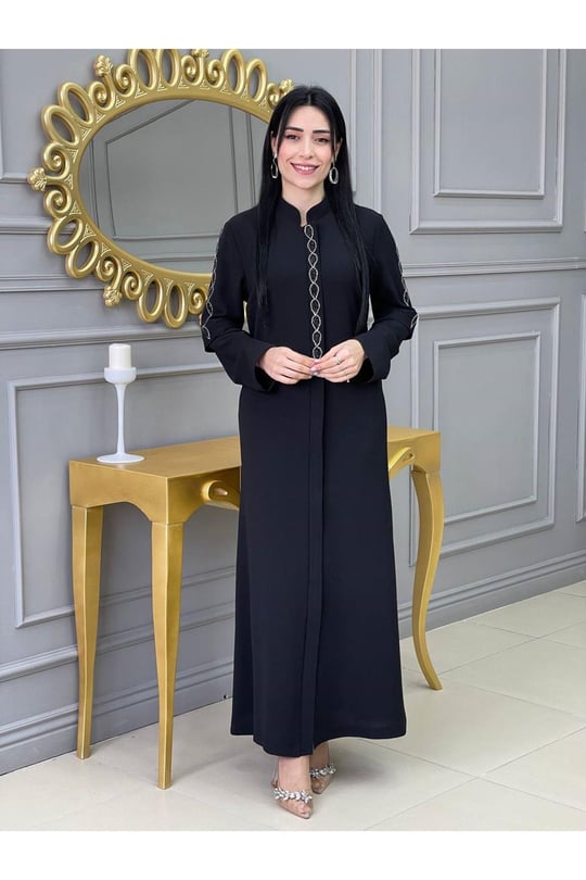Damla Taş Ferace 604-Siyah