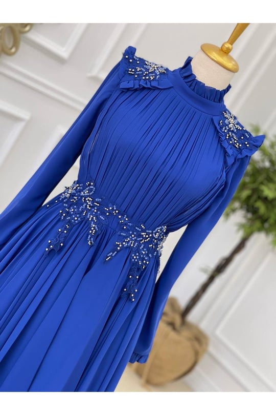 Drapeli Abiye 15655-Saks