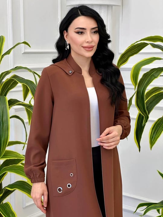 Kuş Gözü Detay Kap 1015 T-24 Kahverengi