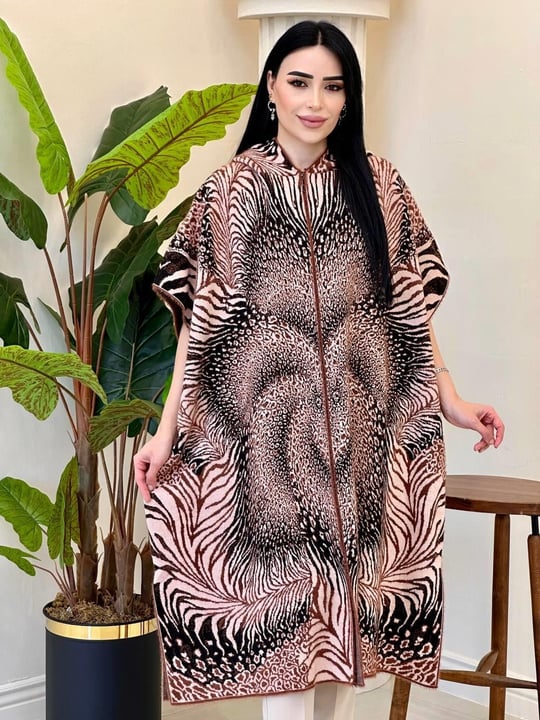 Leopar Desen Kısa Kol Panço 3045 T-25 Pudra