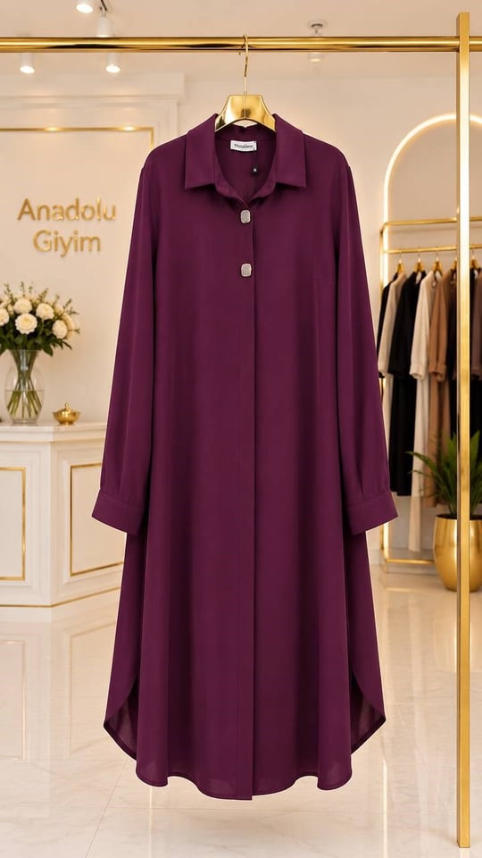 Sade Şık Tunik 2212 T-26 Mürdüm