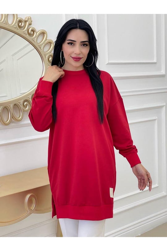 Soul Oversize Tunik 163-Kırmızı