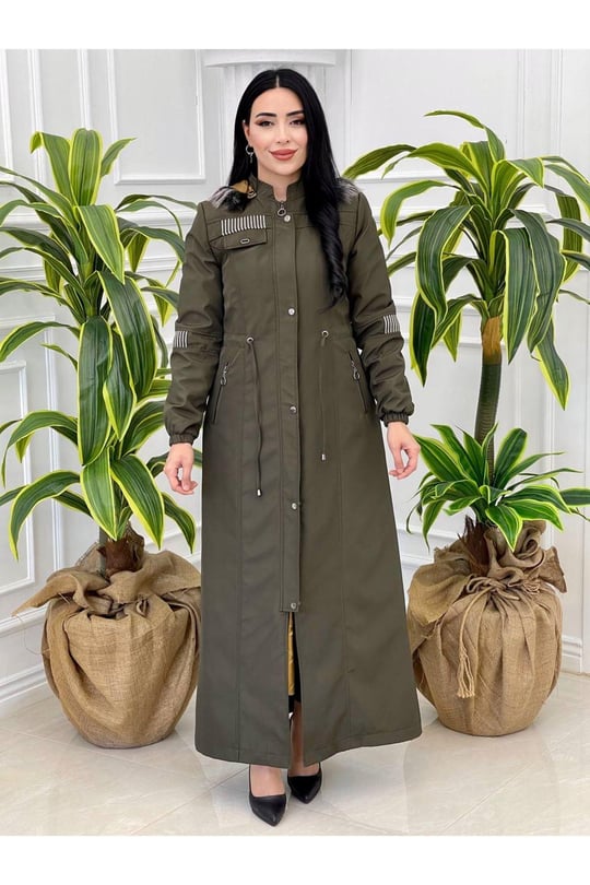 Spor Tam Boy Parka 4228-Haki