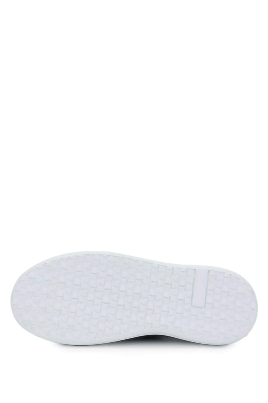 Baldinini Erkek Hakiki Deri Beyaz/Mavi Sneakers & Spor Ayakkabı
