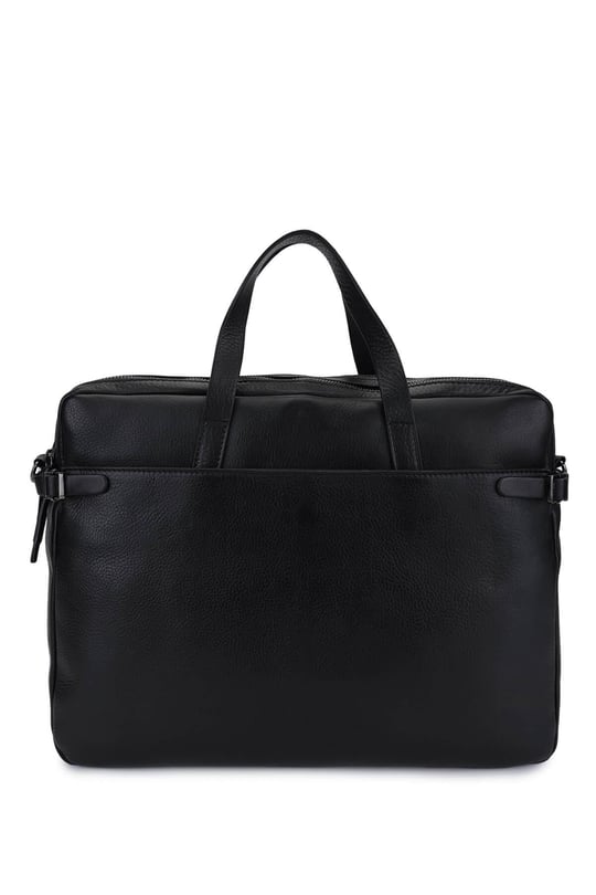 Bruno Rossi Bag Erkek Hakiki Deri Siyah Evrak Çantası