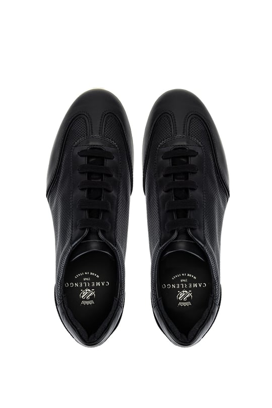 Camerlengo Erkek Hakiki Deri Siyah Sneakers & Spor Ayakkabı