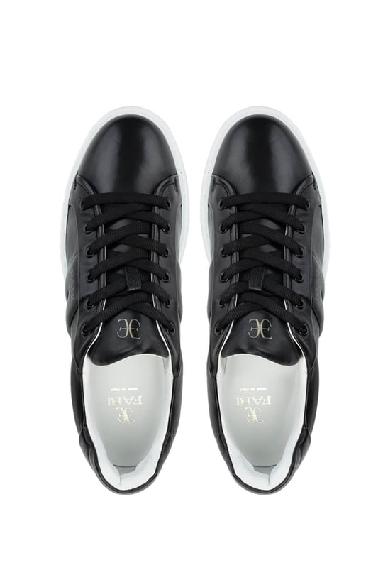 Fabi Erkek Hakiki Deri Siyah Sneakers & Spor Ayakkabı