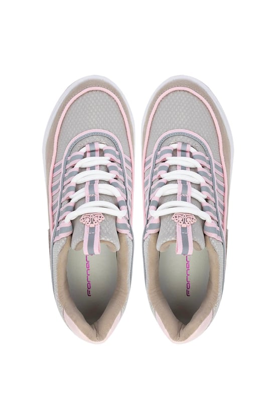 Fornarina Kadın Deri & Tekstil Bej/Pembe Sneakers & Spor Ayakkabı