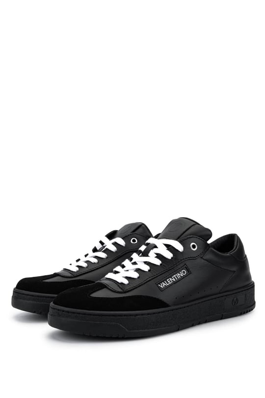 Mario Valentino Erkek Hakiki Deri Siyah Sneakers & Spor Ayakkabı