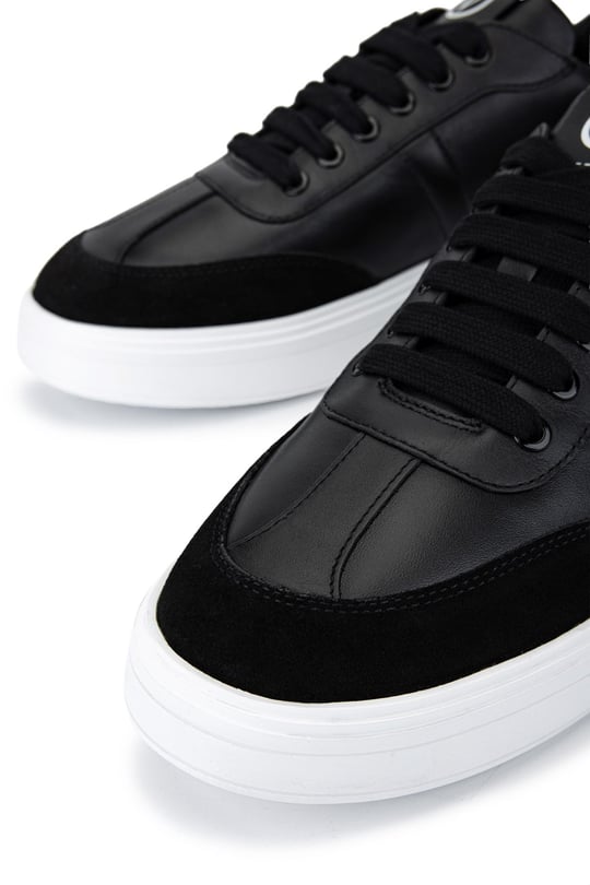Mario Valentino Erkek Hakiki Deri Siyah Sneakers & Spor Ayakkabı