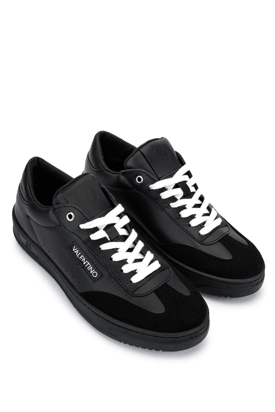 Mario Valentino Erkek Hakiki Deri Siyah Sneakers & Spor Ayakkabı