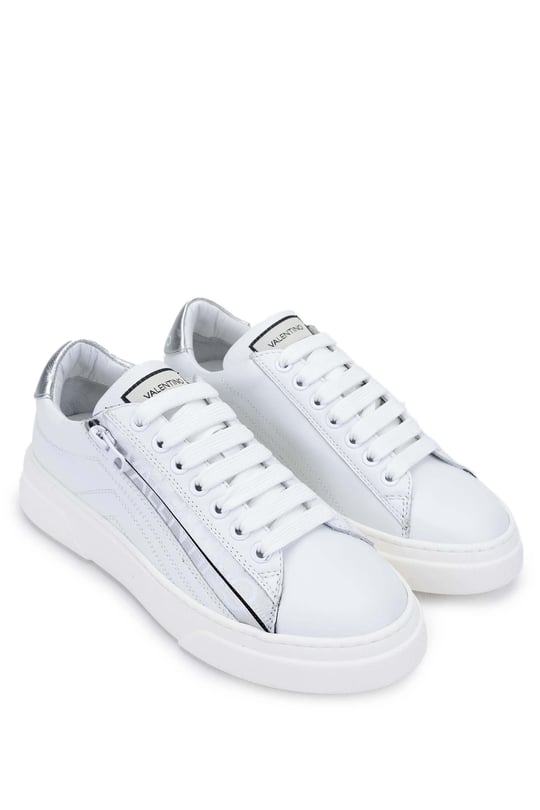 Mario Valentino Kadın Hakiki Deri Beyaz/Gümüş Sneakers & Spor Ayakkabı