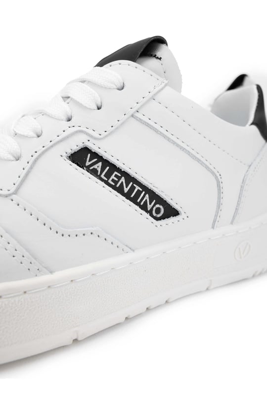 Mario Valentino Unisex Hakiki Deri Beyaz/Siyah Sneakers & Spor Ayakkabı