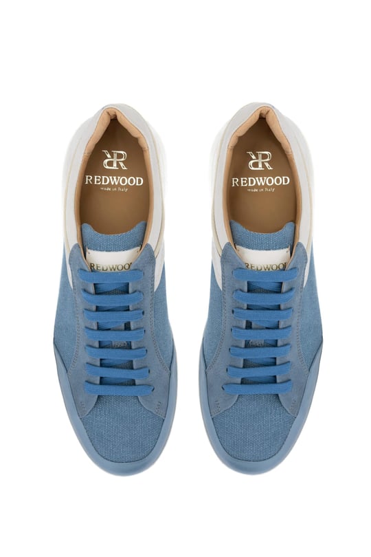 Redwood Erkek Deri & Tekstil Mavi Sneakers & Spor Ayakkabı