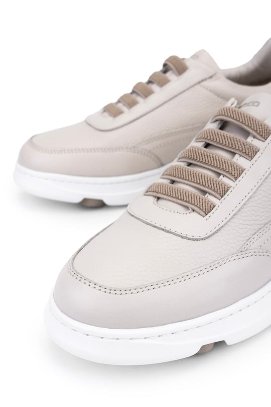 Tamer Tanca Erkek Hakiki Deri Bej Sneakers & Spor Ayakkabı
